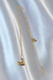 Buyers Butik 316L Çelik Zincir Gold Renk Renkli Zirkon Taşlı Kalp Kolye