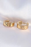 Buyers Butik 316L Çelik Gold Renk Minimal Cartier Model Halka Küpe