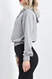 Buyers Butik Kısa Kapşonlu Sweat Gri - 1791.1095.