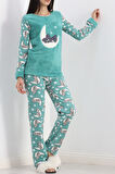 Buyers Butik Polar Pijama Takımı Mint - 19200.1048.