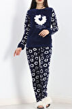 Buyers Butik Polar Pijama Takımı Lacivert - 19215.1048.