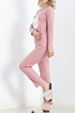 Buyers Butik Nakışlı Fitilli Pijama Takımı Pembe - 19217.1048.