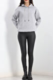 Buyers Butik 3 İplik Kapşonlu Basic Sweat Gri - 20074.1878.