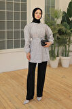 Buyers Butik Desenli Tunik Gri - 20275.1778.