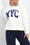 Buyers Butik 3 İplik Baskılı  Sweat Beyaz - 20281.1567.