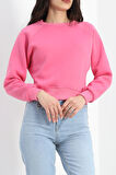 Buyers Butik Bisiklet Yaka 3 İplik Sweat Pembe - 20958.1878.