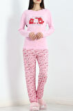 Buyers Butik Baskılı Poliviskon Pijama Takımı Pembe - 302.1287.