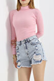 Buyers Butik Balıkçı Yaka Body Pembe - 8338.1567.