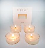 MİSSİ 4LÜ BEYAZ YASEMİN KOKULU BİTKİSEL TEALIGHT MUM SETİ