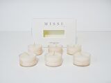 MİSSİ 6LI BEYAZ YASEMİN KOKULU BİTKİSEL TEALIGHT MUM SETİ