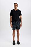 DeFactoFit Regular Fit Baskılı Esnek Dokulu Kısa Boy Sporcu Deniz Şortu A4185AX24HSBK81