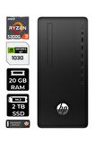 HP 295 G9 RYZEN 3 5300G 20GB RAM 2TB SSD GT1030/4GB FDOS 6D391EA MASAÜSTÜ PC & PER4 BELLEK