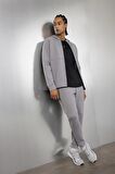 DeFactoFit  Slim Fit Dar Kesim Kapüşonlu Skuba Dalgıç Kumaş Fermuarlı Sporcu Sweatshirt A6956AX24AUGR490