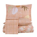 Hobby Çift Kişilik Poplin Nevresim Lily Somon