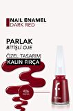 Flormar Klasik Parlak Bitişli Yüksek Pigmentli Oje - Nail Enamel -406 Dark Red New- 8682536036009