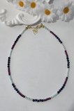 SERTİFİKALI AMAZONİT, YAKUT, LAPİS LAZULİ DOĞALTAŞ KOLYE 