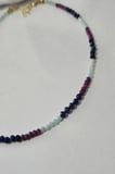 SERTİFİKALI AMAZONİT, YAKUT, LAPİS LAZULİ DOĞALTAŞ KOLYE 