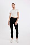 DeFacto Jegging Yüksek Bel Bilek Boy Dar Paça Basic Düz Jean Pantolon B7498AX24AUNM40