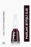 Flormar Klasik Parlak Bitişli Yüksek Pigmentli Oje -nail Enamel- 352 Blackstar Red New- 8682536035934