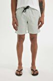 DeFacto Regular Fit File Astarlı Kısa Boy Desenli Deniz Şortu B7546AX24HSBG714