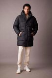 DeFactoFit Su İtici Kapüşonlu İpek Kumaş Şişme Mont Parka A2132AX23WNBK81