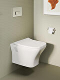VitrA Shift 191-003R009 İnce Klozet Kapağı, Yavaş Kapanır, Kolay Çıkabilir, Beyaz