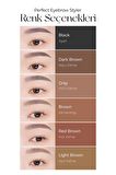Uzun Süre Kalıcı Asansörlü Kaş Kalemi  Perfect Eyebrow Styler (Brown)