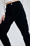 DeFacto Coool Gabardin Jogger Pantolon Basic Düz Normal Bel Kargo Cepli B0454AX23AUBK27