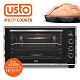 Usto 2105 Airfry Özellikli 50lt Multi Cooker Midi Fırın Beyaz