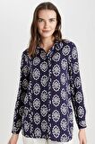 DeFacto Loose Fit Desenli Uzun Kollu Gömlek Tunik T0609AZ24SPNV42
