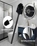  Paslanmaz Metal Wc Klozet Tuvalet Fırçası 33x8x7 (1 Adet)