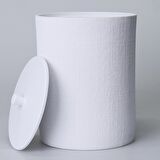Linen Çöp Kovası Beyaz