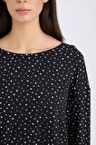 DeFacto Pijama Takımı Softshell Uzun Kollu Üst Beli Lastikli Uzun Altı-Fall in Love D9183AX24WNBK81
