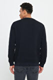 2 İplik Sıcak Tutan Standart Fit Normal Kesim Bisiklet Yaka Ottoman Desenli Sweatshirt