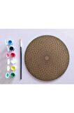 AHŞAP MANDALA 20x20 cm DAİRE MDF üzerine UV baskı modeller- DESENLİ2 Mandala Set Boyama
