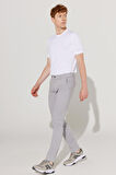 Erkek Gri Slim Fit Dar Kesim Pamuklu Esnek Rahat Chino Pantolon