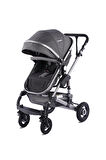 Baby Storch - Seyahat Sistem Bebek Arabası 3 in 1 - Gri/Siyah Renk