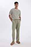 DeFacto Relax Fit Dar Paça Keten Karışımlı Pantolon C1140AX24SMGN497