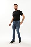 Erkek Regular Fit Mavi Jean Pantolon