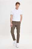Slim Fit Dar Kesim Pamuklu Esnek Chino Pantolon