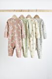 % 100 Pamuklu Neutral Printed 4’lü Tulum Set
