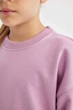 DeFacto Kız Çocuk Lila Relax Fit Bisiklet Yaka Pamuklu Basic Düz Okul Sweatshirt A2797A824AUPR61