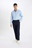 DeFacto Twill Chino Pantolon Slim Fit Dar Kesim Dar Paça Basic Düz Cepli B2091AX23AUNV64