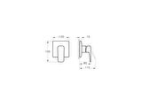 Artema Root Square A4275134 Ankastre Duş Bataryası, Sıva Üstü, Fırçalı Nikel