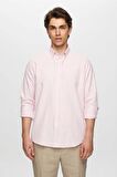 Ds Damat Slim Fit Pembe Çizgili Gömlek 0HC02ORT11265