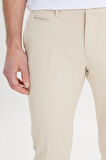 Slim Fit Dar Kesim Yan Cepli Pamuklu Esnek Armürlü Pantolon