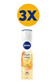 Nivea Kadın Sprey Deodorant Fresh Orange 48 Saat Koruma 150mlx3