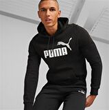 Puma Ess+ 2 Col - Erkek Siyah Pamuklu Kapüşonlu Sweatshirt - 586764 61