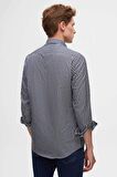 Ds Damat Slim Fit Lacivert Çizgili Gömlek 6HC02ORT10265 6HC02ORT10265