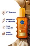 Nivea Sun Karoten Özlü Yoğun Bronzlaştırıcı Güneş Yağ Sprey 200ml, E Vitamini, Uva Koruması, Doğal Bronzlu